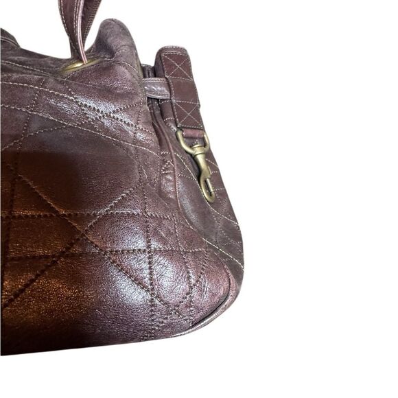 Christian Dior Brown Quilted Cannage Leather Small Hobo Bucket Shoulder Bag Auth - Picture 7 of 14